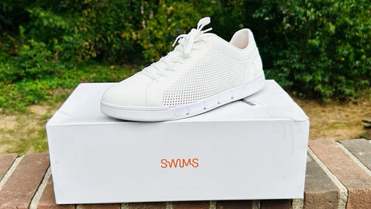 NIB SWIMS Men’s Lightweight Breeze Tennis Sneakers White US 11.5 / Store Demo