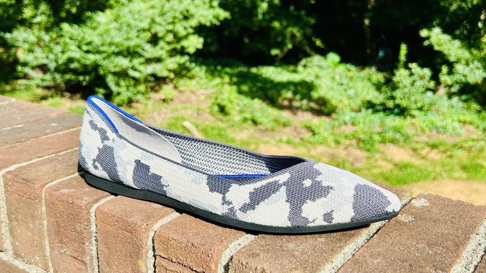 NWOT Rothy's The Point Ash Grey Camo Print Flats RARE RETIRED Size 9