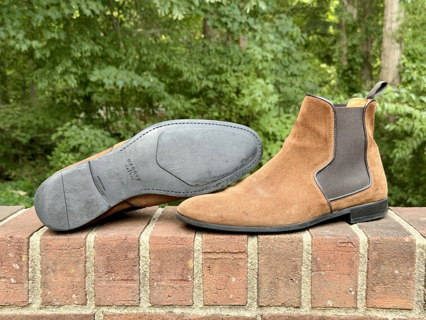 Harrys London Mark Chelsea Boots Suede Brown Mens Size 43.5 US 10.5  ($550+ New)