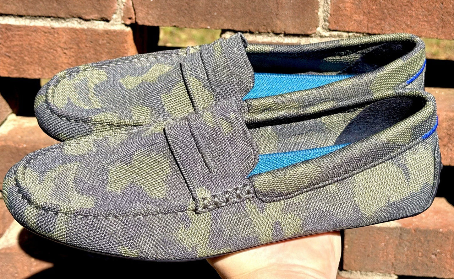 Rothy's Men’s Size 11 The Driving Loafer Forest Camo New Rare $189 Retail