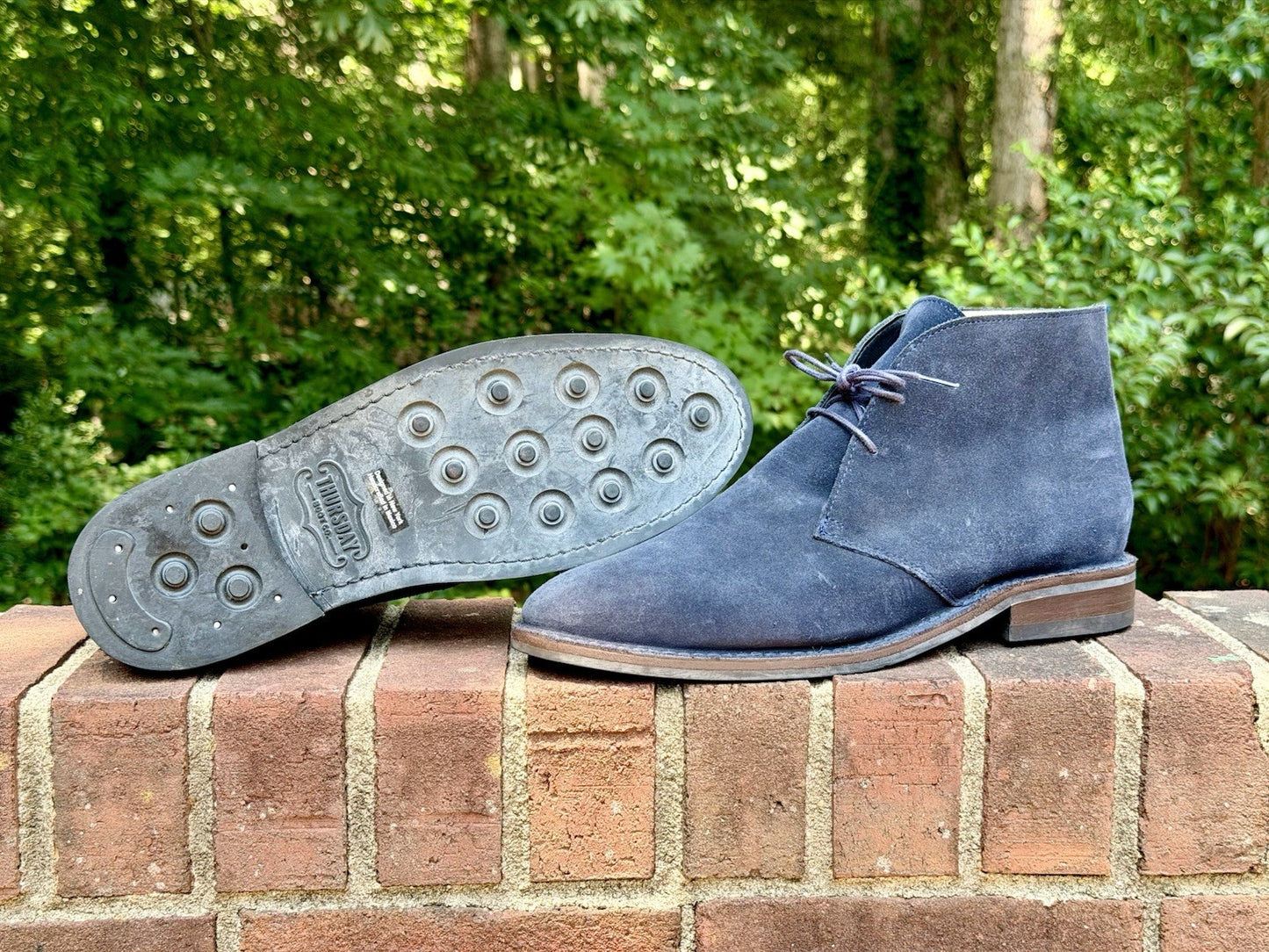 Thursday Boot Co Scout Chukka Boots Midnight Blue Suede Mens Size 11.5 D RARE