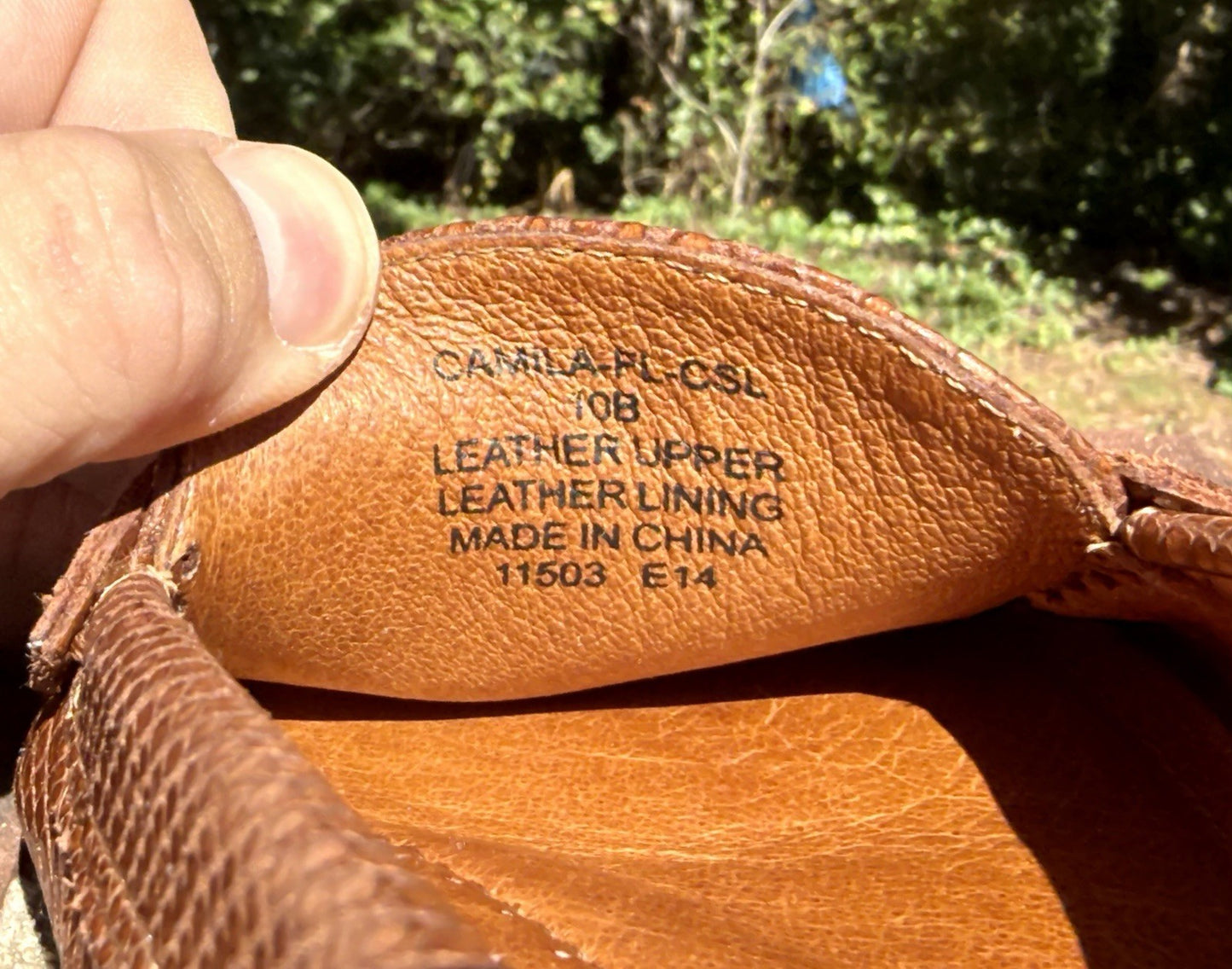 Lauren Ralph Lauren / Women's Camila Moccasin Size 10B / Polo Tan Glossy Snake