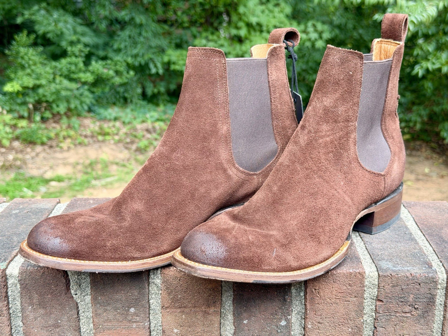 Cody James Black 1978 Franklin Chelsea Boots Mocha Suede Men 12D NWT $245 Retail