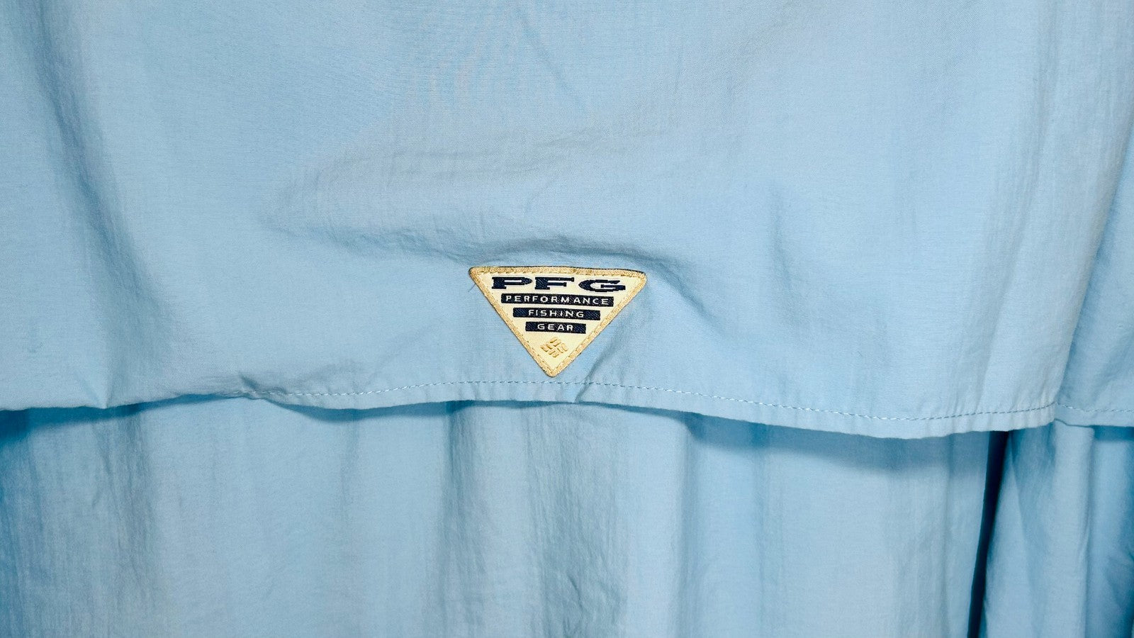 Columbia PFG Blue Long Sleeve Fishing Shirt Mens Size Large Vented Outdoors `