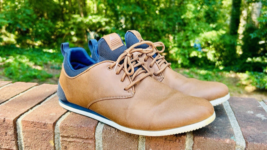 Aldo Mens Preilia Brown Blue Lace Up Low Top Round Toe Sneaker Shoes Size 8