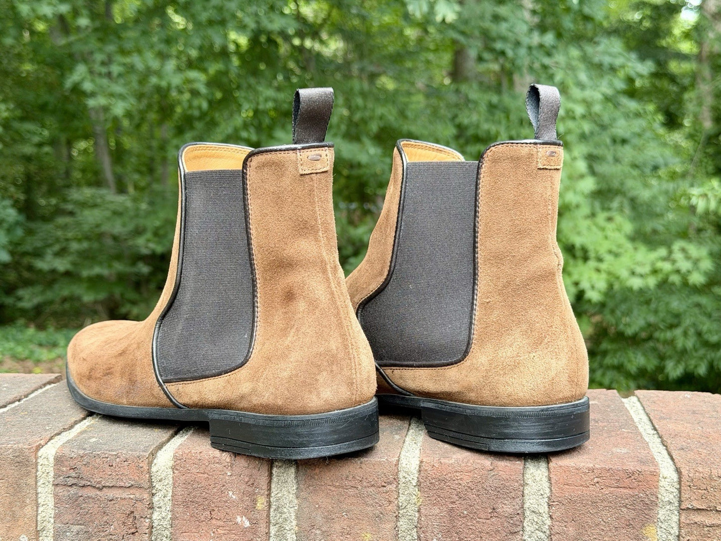 Harrys London Mark Chelsea Boots Suede Brown Men's Size 43 US 10 ($550+ New)