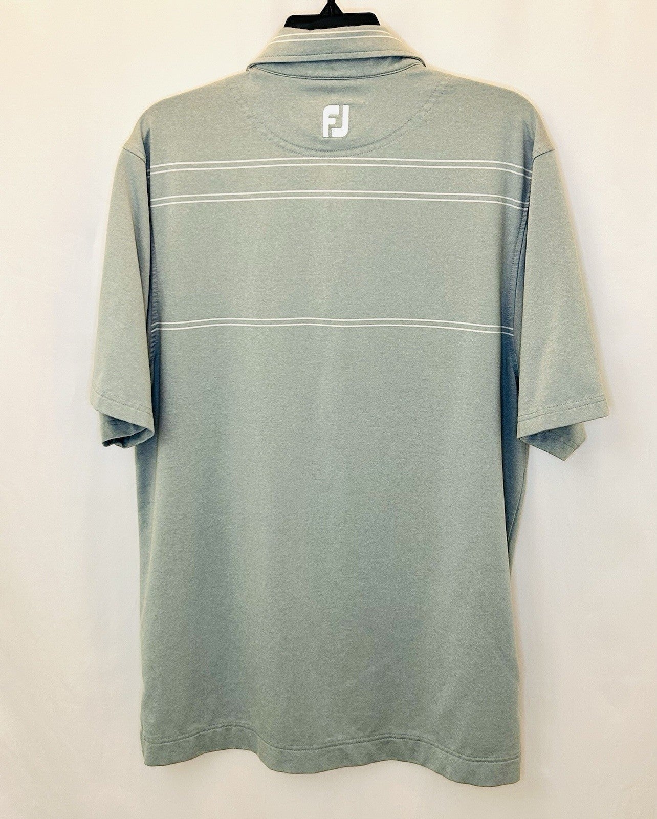FootJoy Golf Shirt Mens M Medium Polo Athletic Stretch Gray Short Sleeve FJ