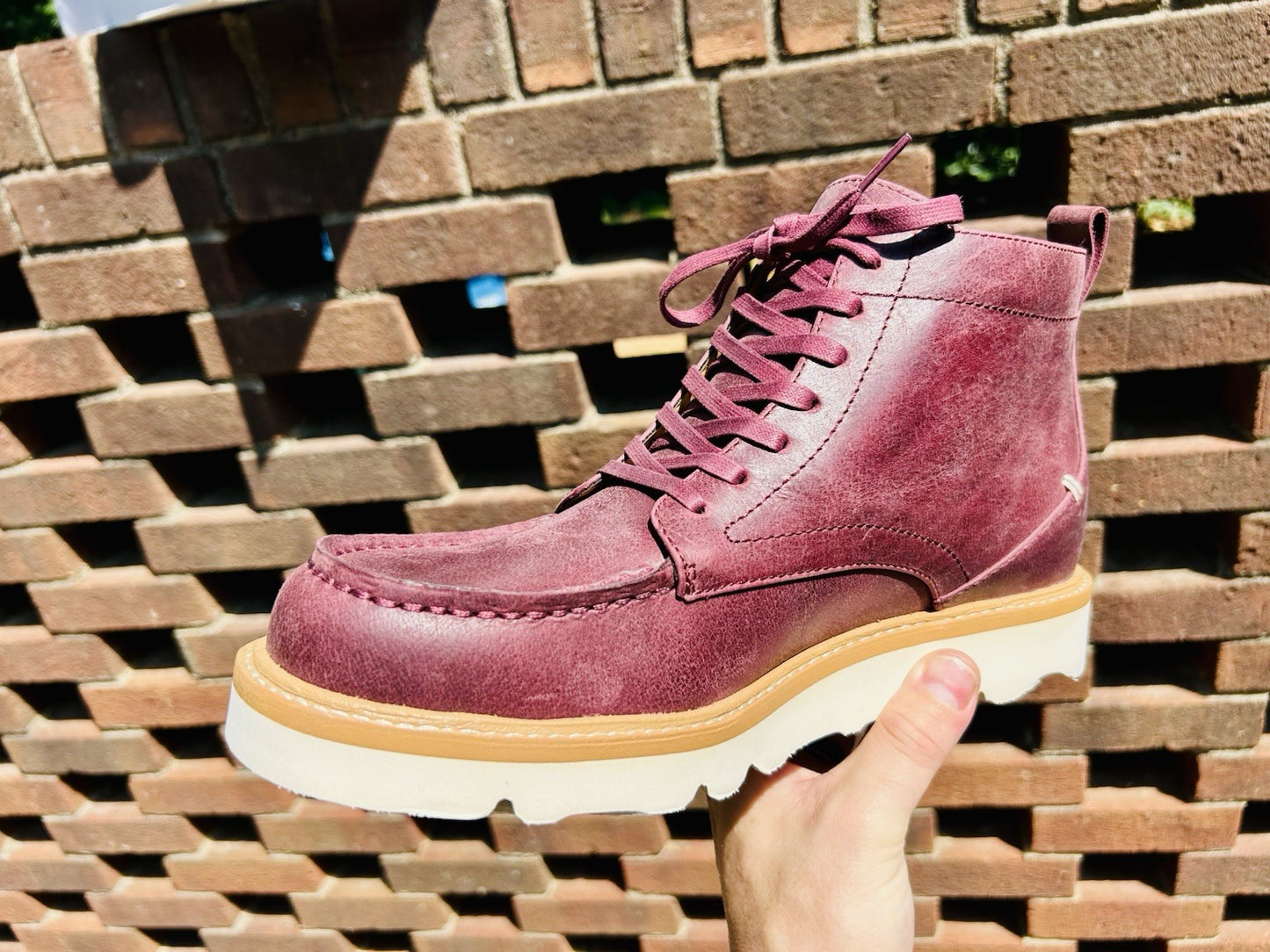 Label Go-To Moc Boot | Burgundy/Cloud Cream | Size M11 & W12.5