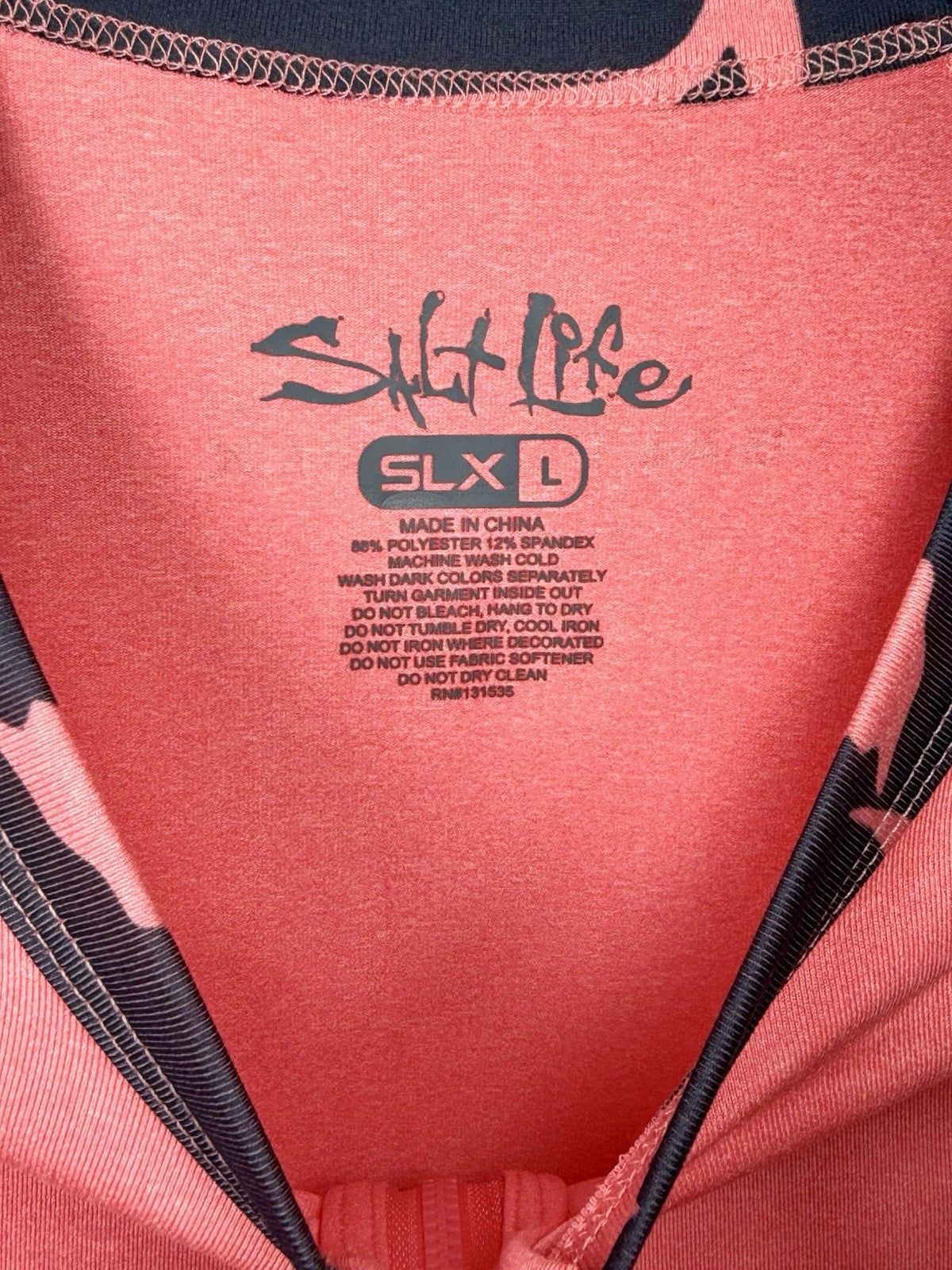 Salt Life Womens Escapism SLX Long Sleeve Performance Dress In Coral Heather NWT