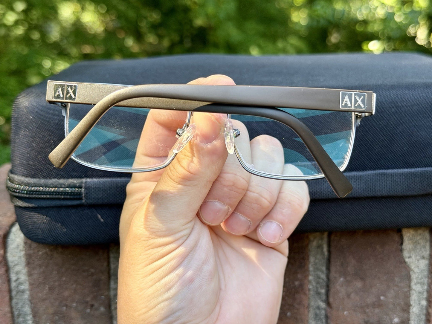 Armani Exchange AX1019 6001 Matte Brown Eyeglasses Frames Men's 54/17 140 A|X