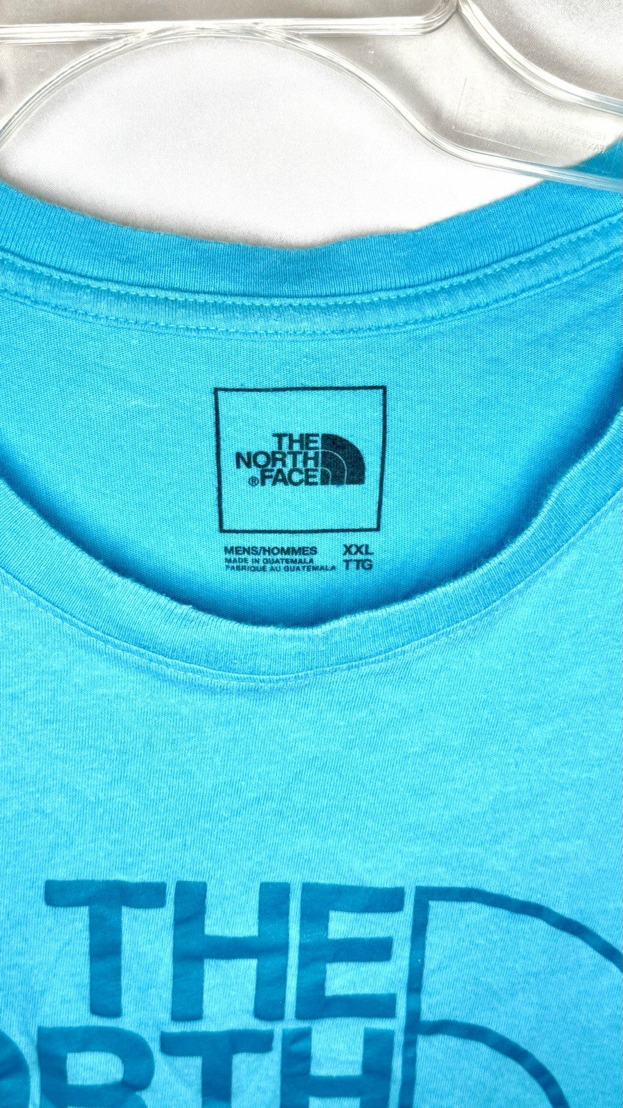 The North Face Shirt XXL Men Crew Neck Short Sleeve Casual Blue Dome
