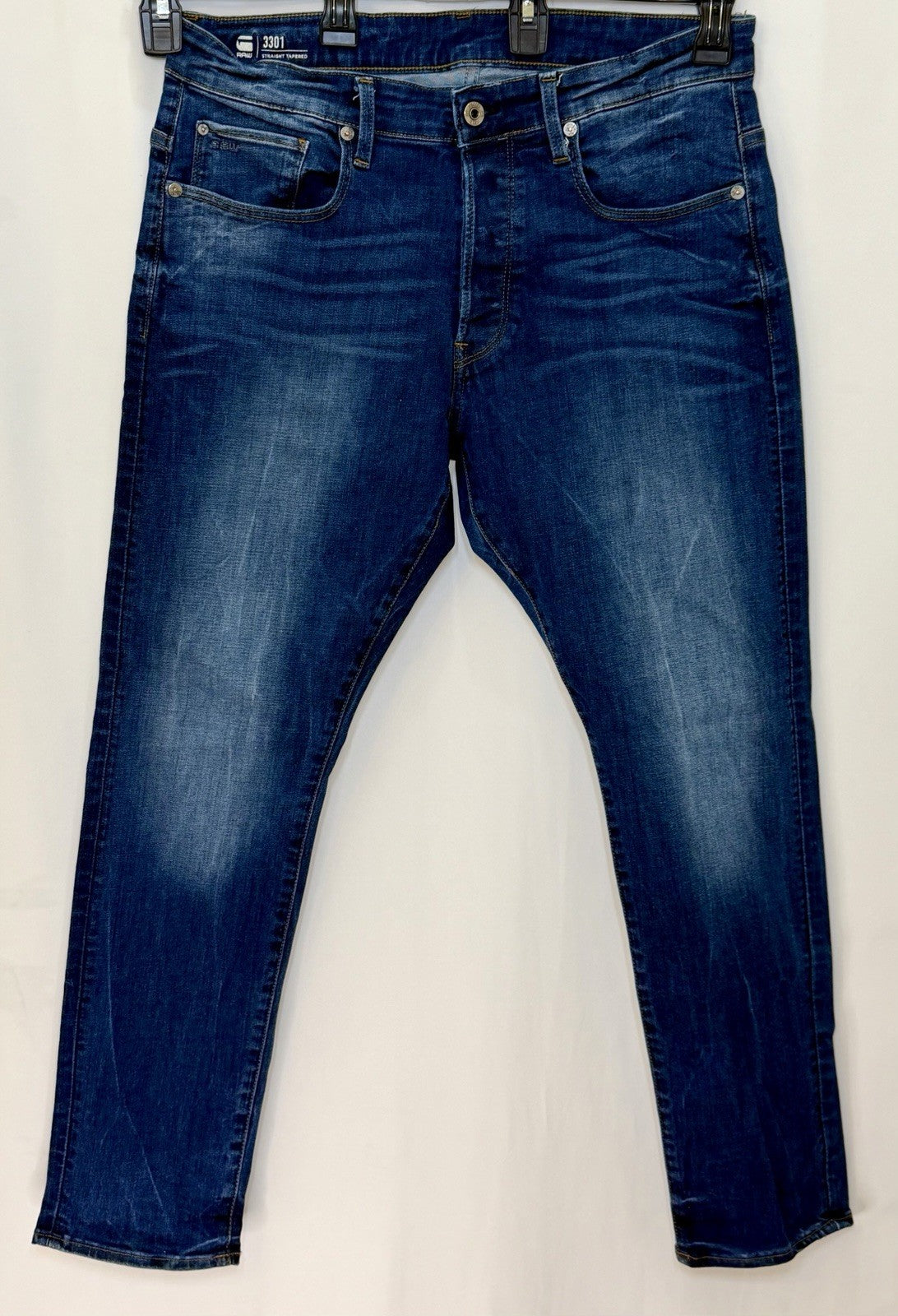 G-STAR RAW Men’s 3301 Straight Tapered / Slim/Skinny Jeans Size W34 L30 (34x30)
