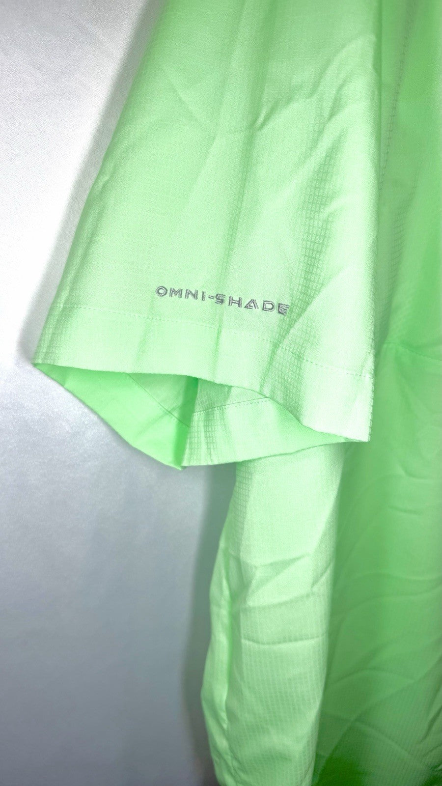 Columbia PFG Men's Vented Short Sleeve Button Down Shirt Medium Light Green