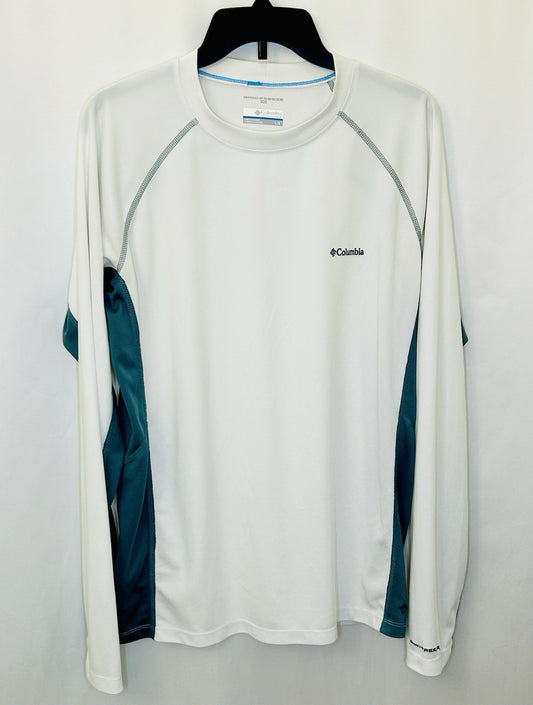 Columbia PFG XL Brown Color Block Omni Freeze Long Sleeve Relaxed Fit Tee TShirt