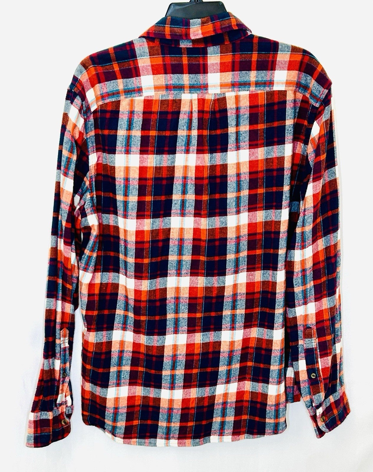 J CREW Flannel Button Up Shirt Slim Fit Long Sleeve Plaid Size Large