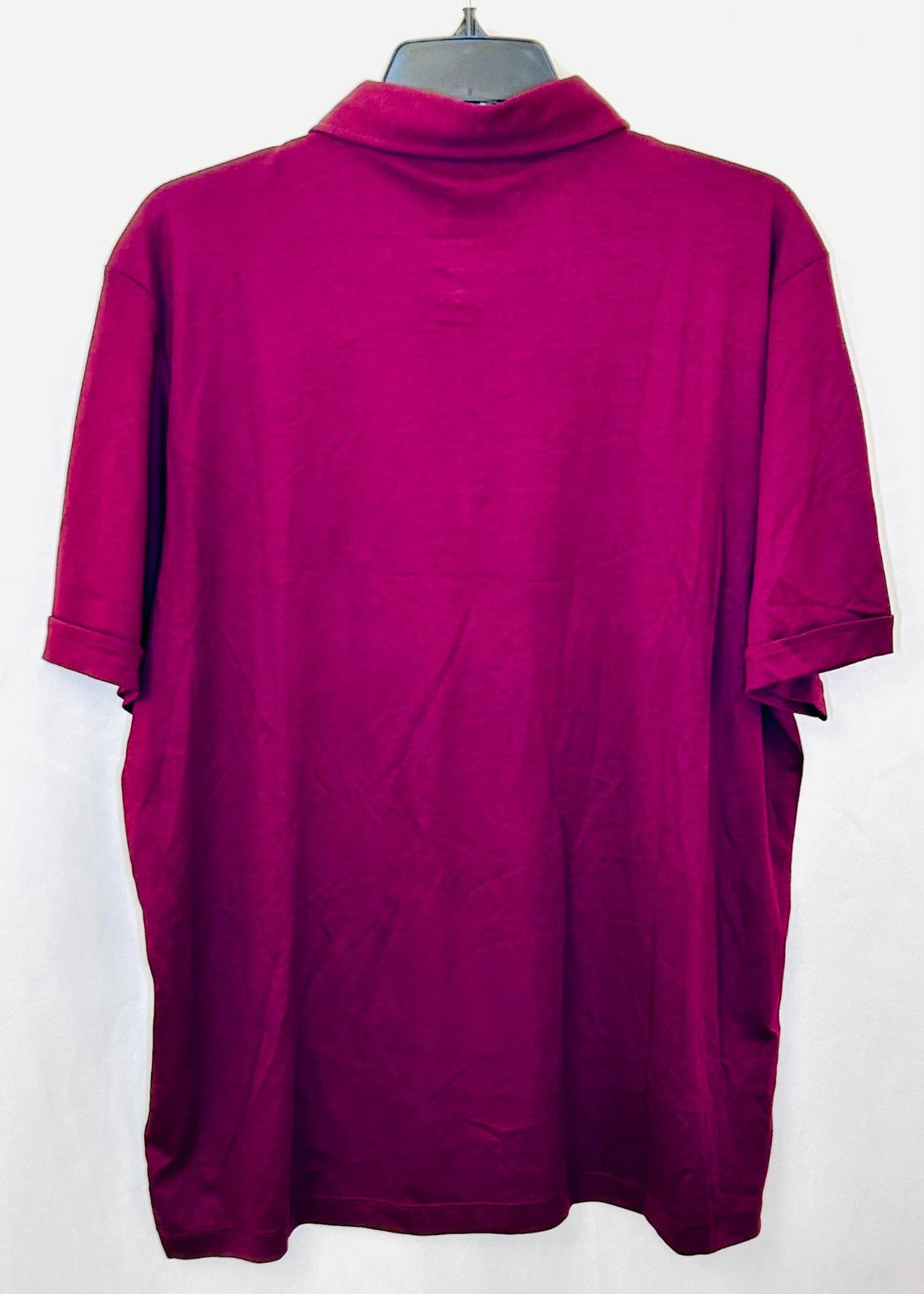 NWT!! JOSEPH ABBOUD Men's XL Liquid Soft Fuchsia Short Sleeve Collar Polo SHIRT