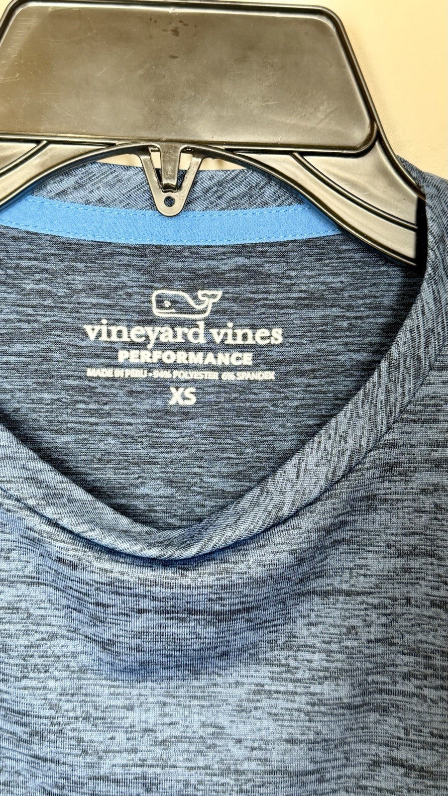 Vineyard Vines Performance Blue Athletic Long Sleeve Shirt - Men's XS