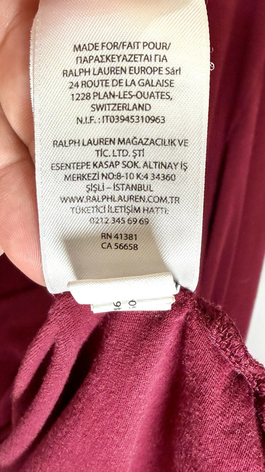 Ralph Lauren Polo Long Sleeve Hoodie Tee - Maroon - Men’s Size Large - SEE PICS!