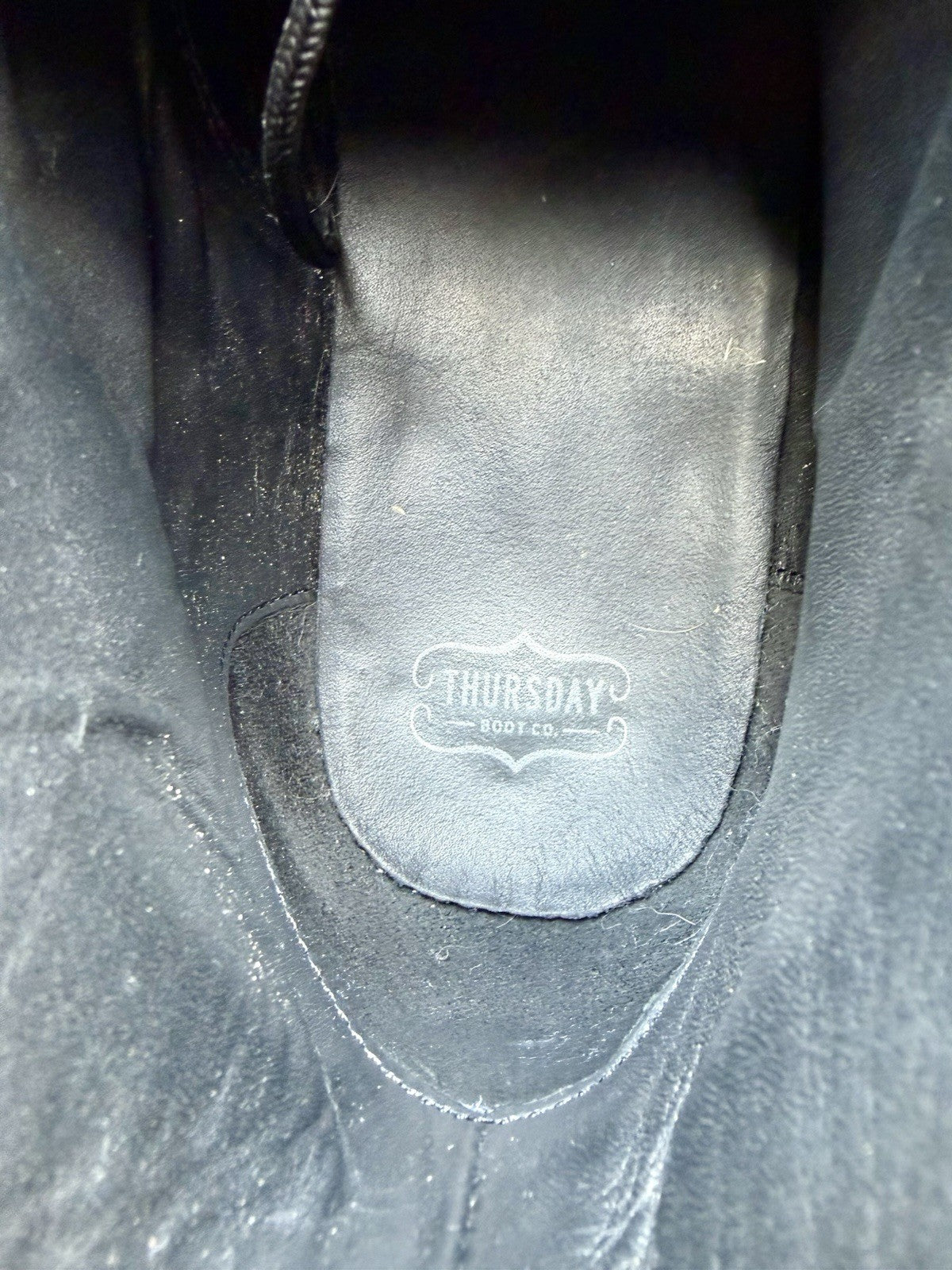 Thursday Boot Co Captain Black Matte Leather Cap Toe Boots Men's Size 12 Regular