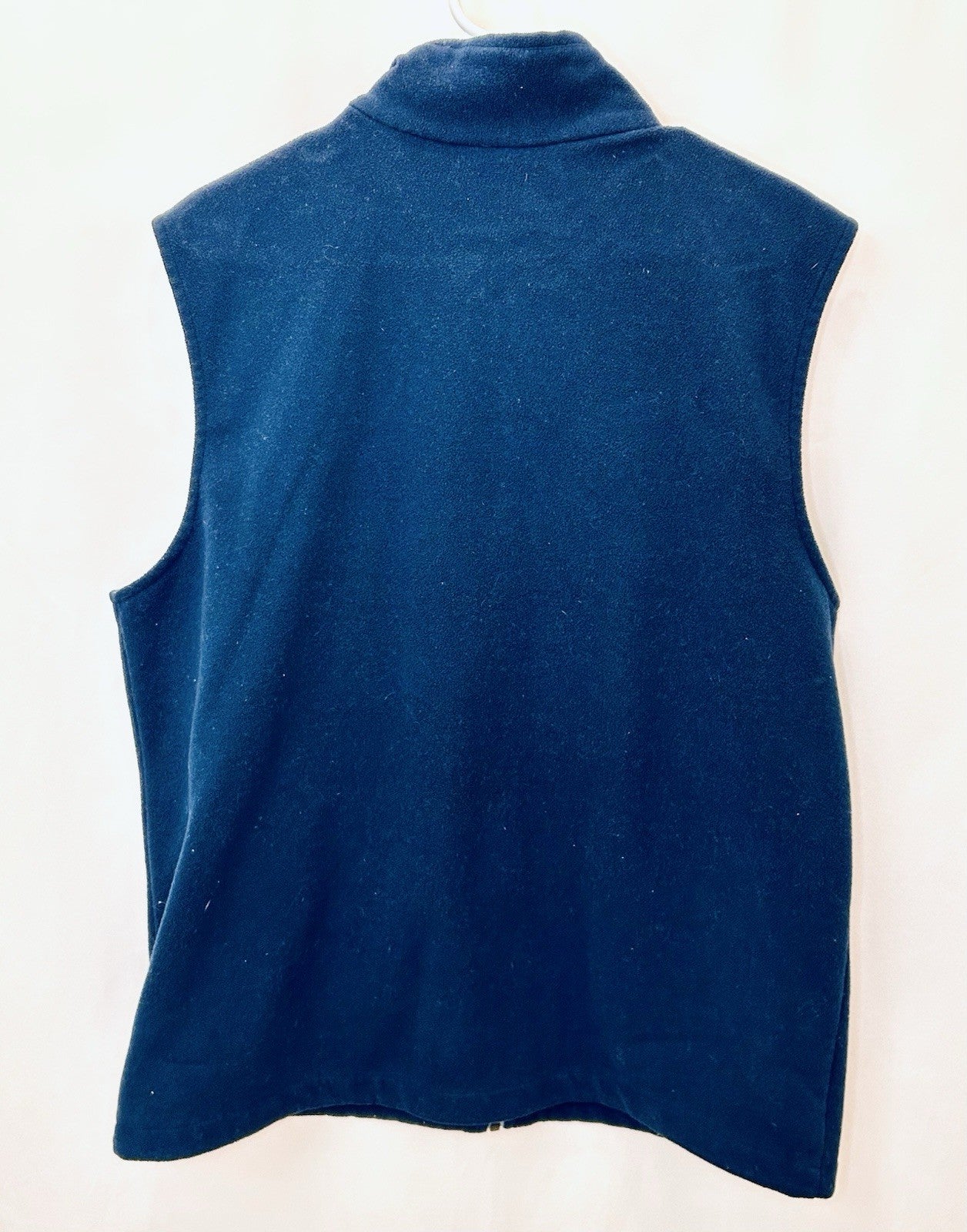 COLUMBIA MEN'S NAVY BLUE SLEEVELESS FAST TREK FLEECE POCKET VEST Sz Large