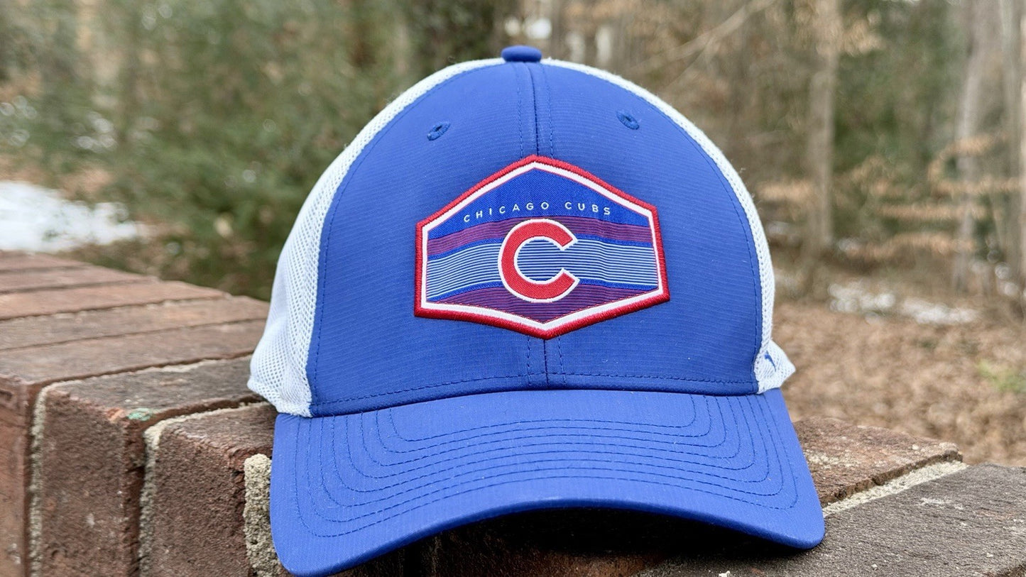 Men's Chicago Cubs '47 Royal/White Burgess Trucker Snapback Hat