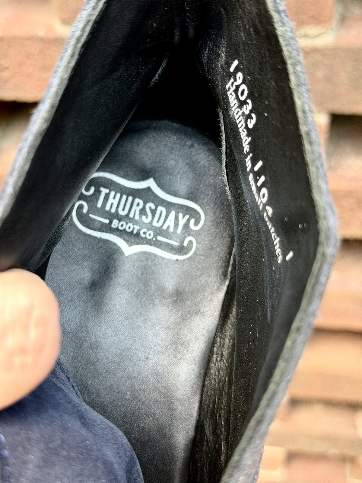 Thursday Boot Co Scout Chukka Boots Midnight Blue Suede Mens Size 11.5 D RARE