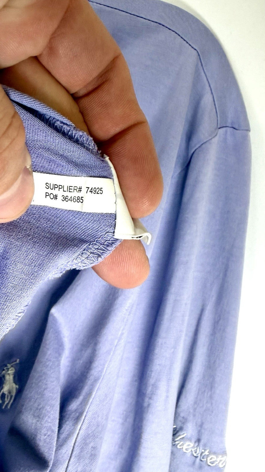 Polo Golf Ralph Lauren Lilac Polo Shirt Peru Pima Cotton Men’s Large
