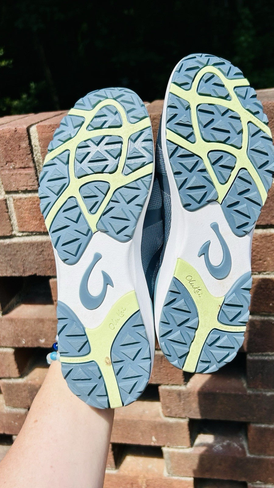 Olukai Women's Miki Trainer Athletic Casual Shoe Iron / Mineral Blue Size 7M