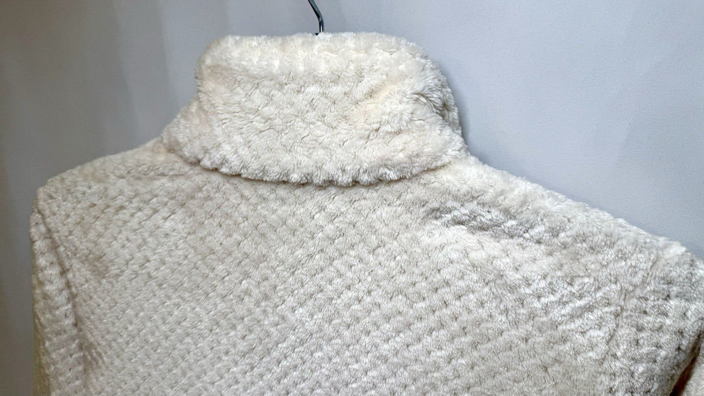 Women's Ivory Cream Soft Columbia Beech Forest Full Zip Fleece Jacket Size M