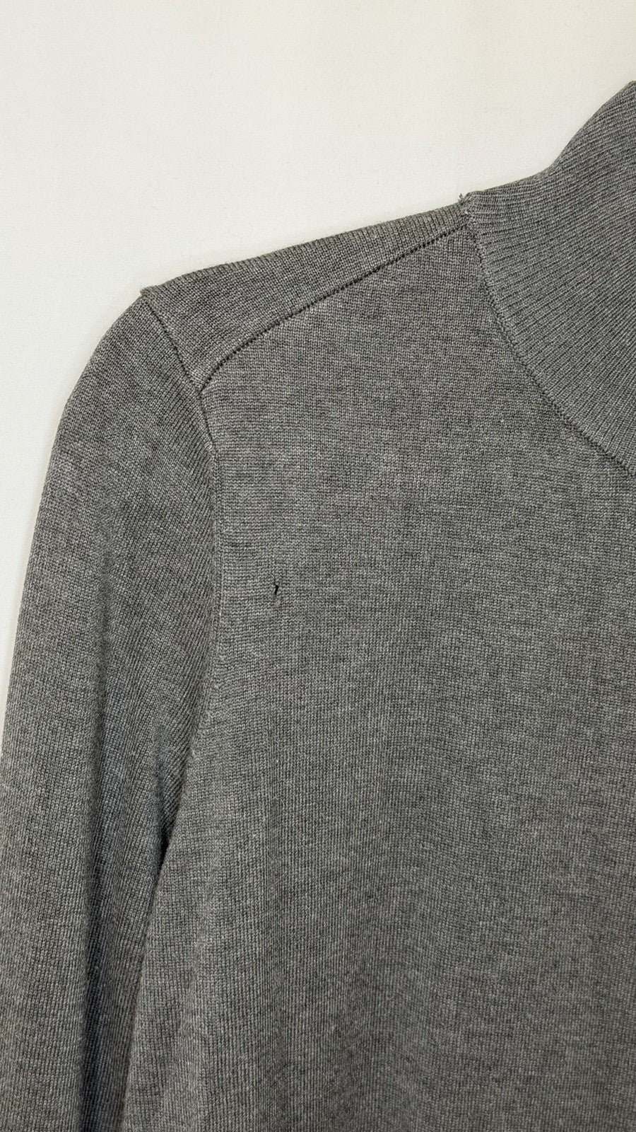 Calvin Klein Womens Turtleneck Grey Sweater Long sleeve M Gold Buttons