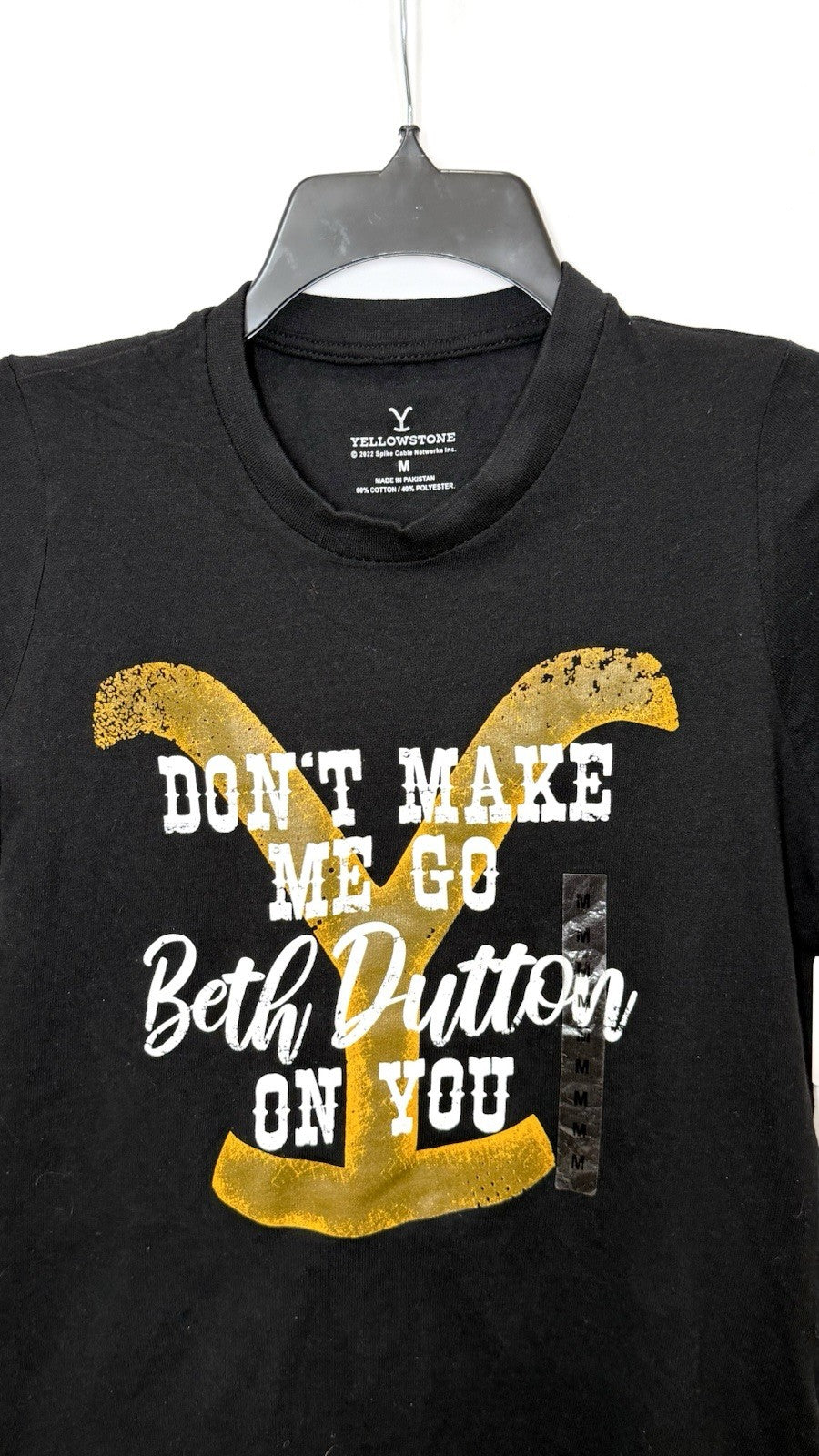 NWT Yellowstone TV Show “Don't Make Me Go…” Licensed Women's T-Shirt Sz Medium