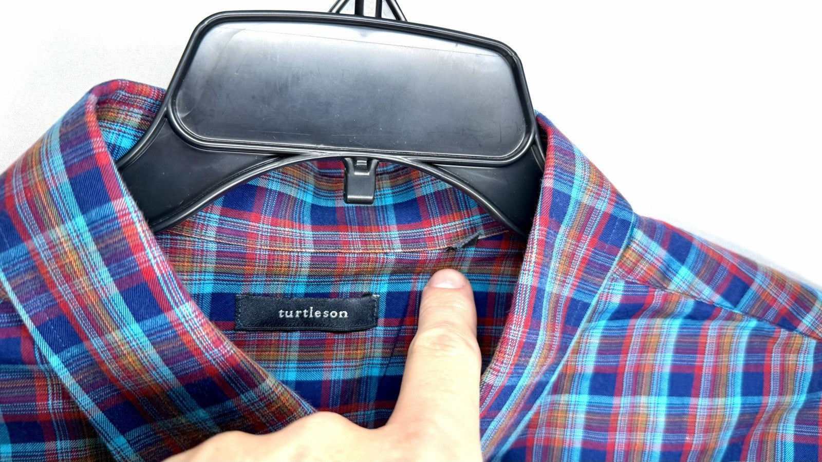 Turtleson Shirt Men’s XXL Blue Plaid Button Up Watermelon Malibu Porter Sport