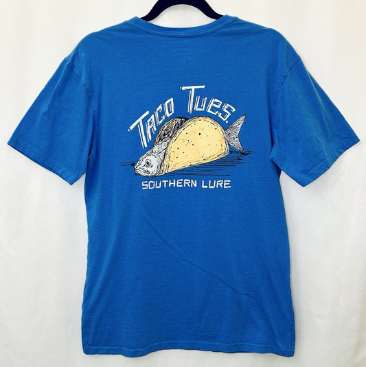 Southern Lure “Taco Tuesday” Blue Graphic T-shirt - Women’s Medium