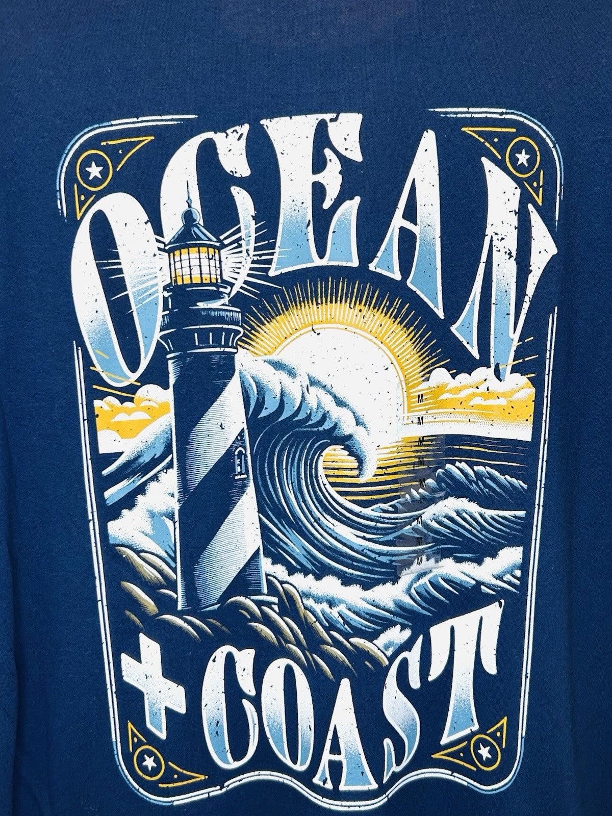NWT Ocean Coast Lighthouse Graphic Short Sleeve Shirt - Men’s Medium