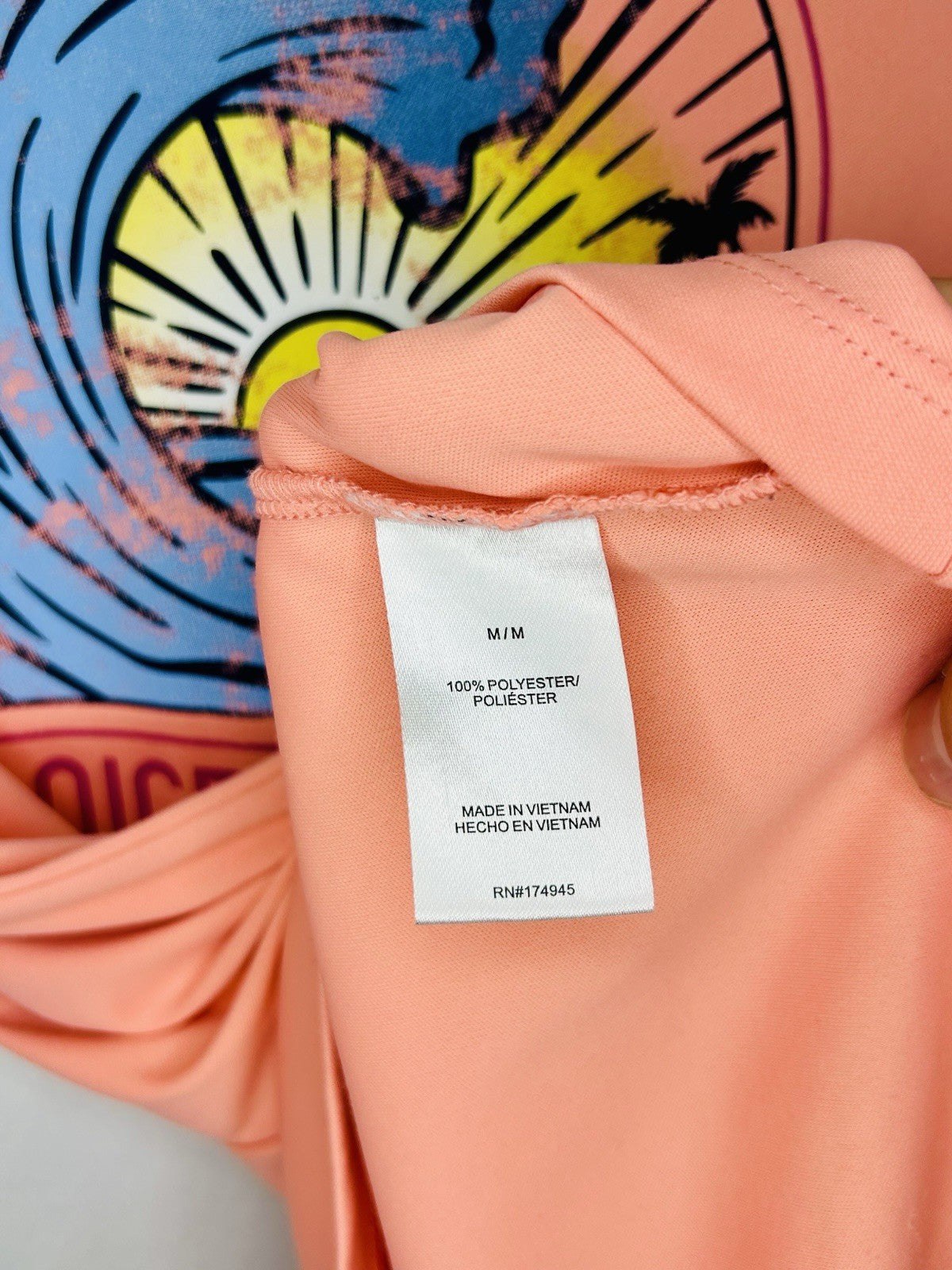 Reel Life Women's Sun Defender Round Neck Long Sleeve UV Top Coral Medium