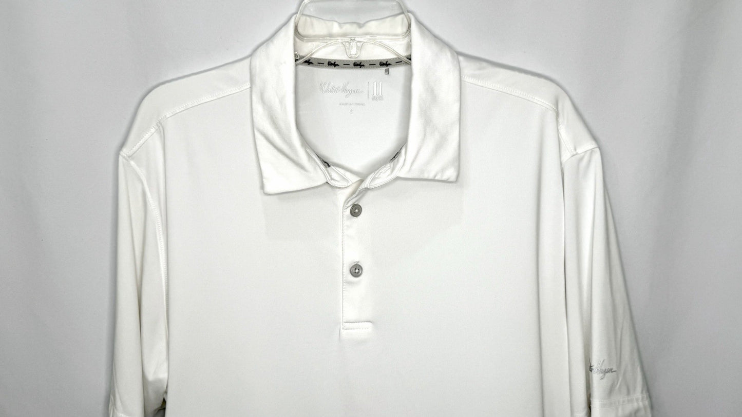 Walter Hagen Performance Golf Hawaiian Shirt Sz L White 11 Majors