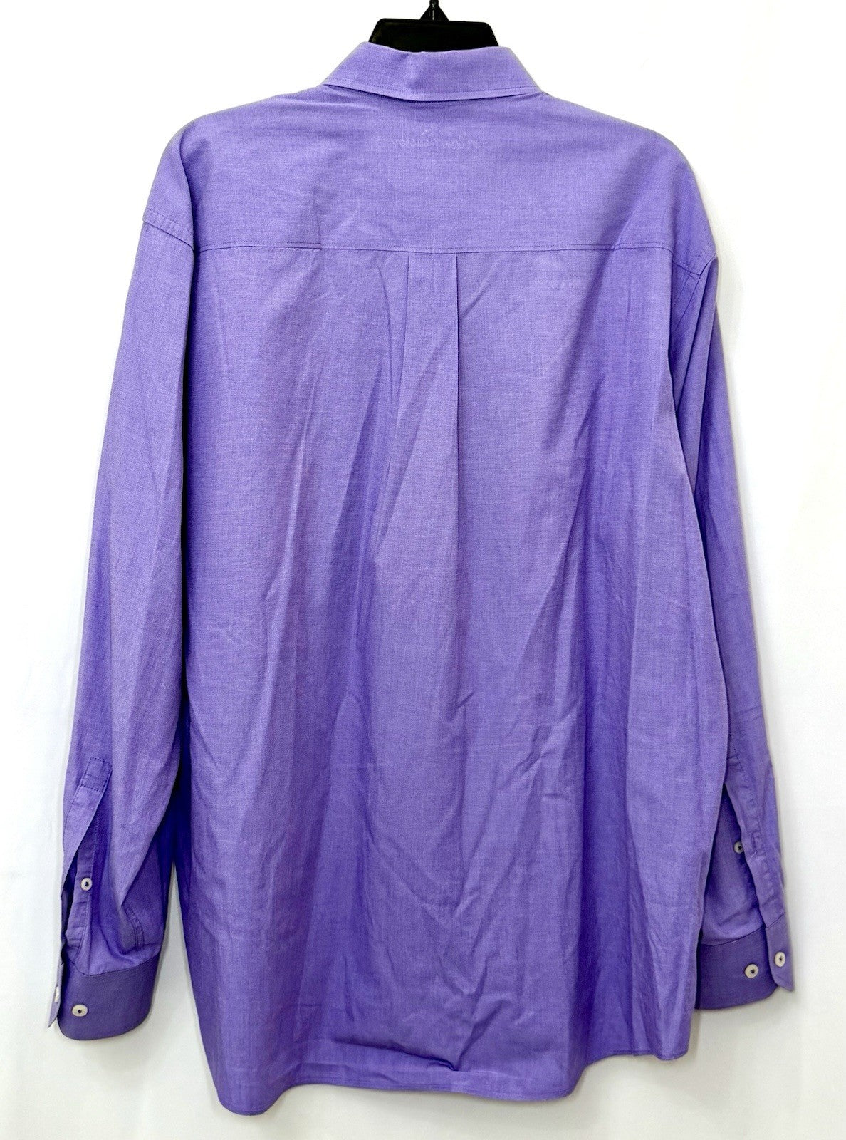 ALAN FLUSSER Shirt Men's Size XL Purple Cotton Long Sleeve Button Up Dress