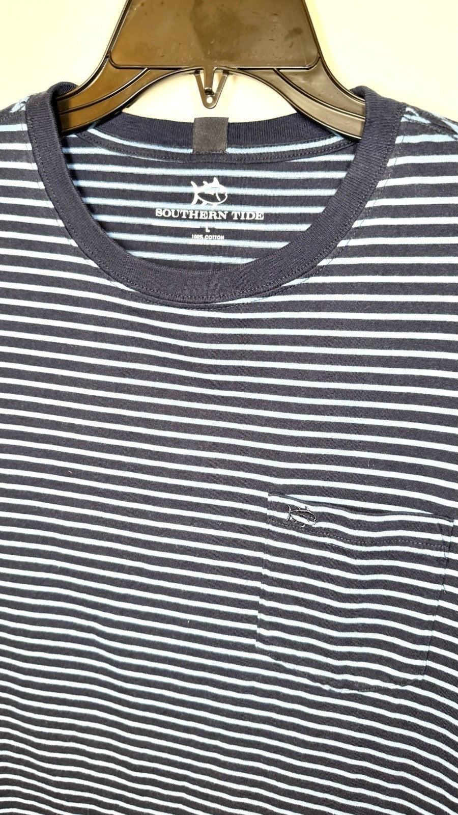 Southern Tide Men’s Stripe Skipjack S/S Tee True Navy Size Large MSRP $44.00