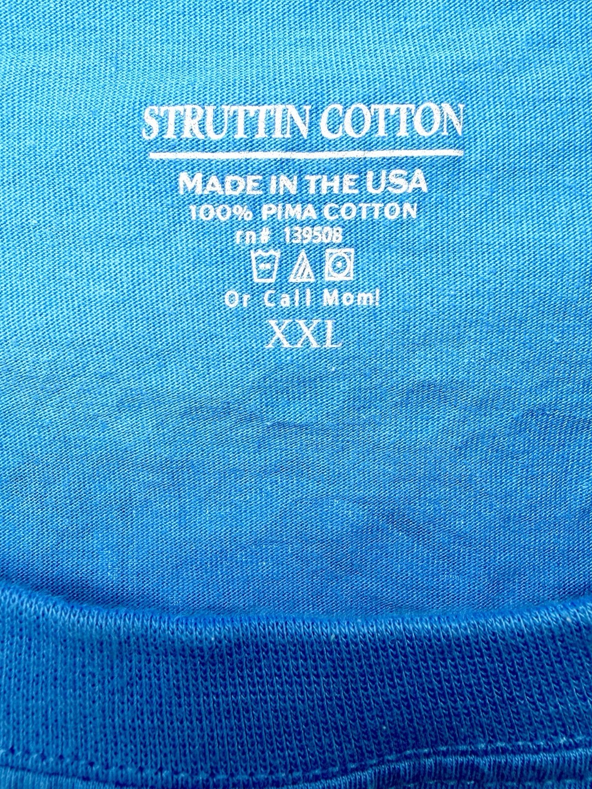 Struttin’ Cotton Graphic Tee Womens 2XL XXL Blue Southern Western Country Boots