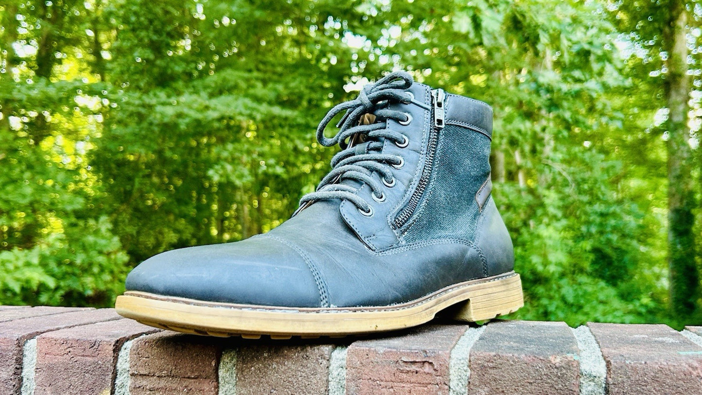 Sonoma Gray Zip-up & Lace-up Ankle Boots Men's Size 13M