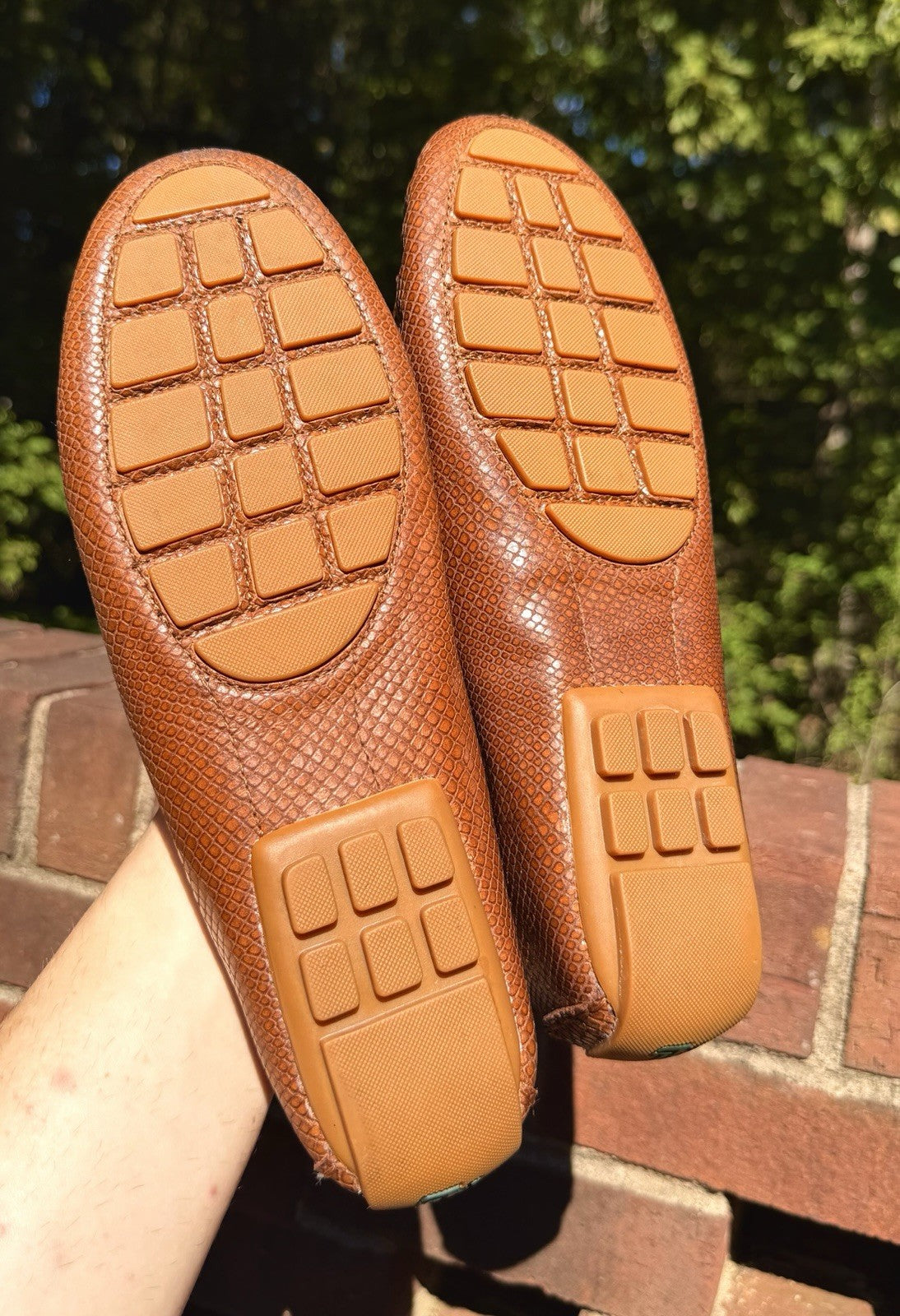 Lauren Ralph Lauren / Women's Camila Moccasin Size 10B / Polo Tan Glossy Snake