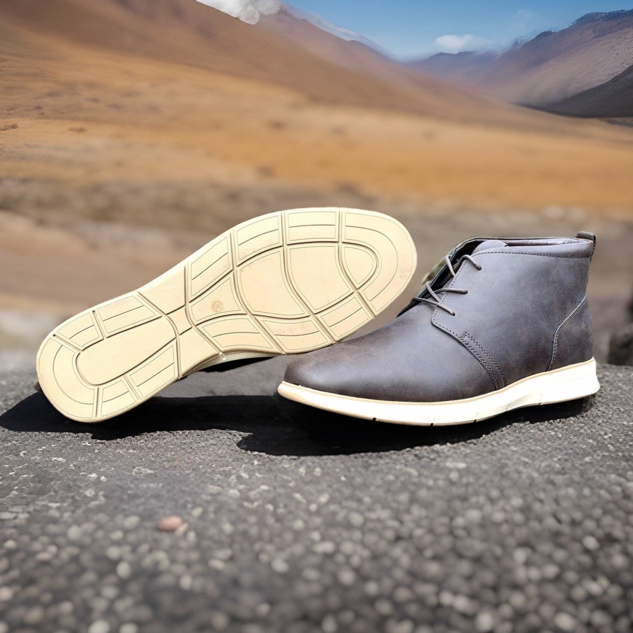 St. John's Bay Brown Leather Chukka Ankle Boots Men's 12 M New W/ Tag-$90 Retail