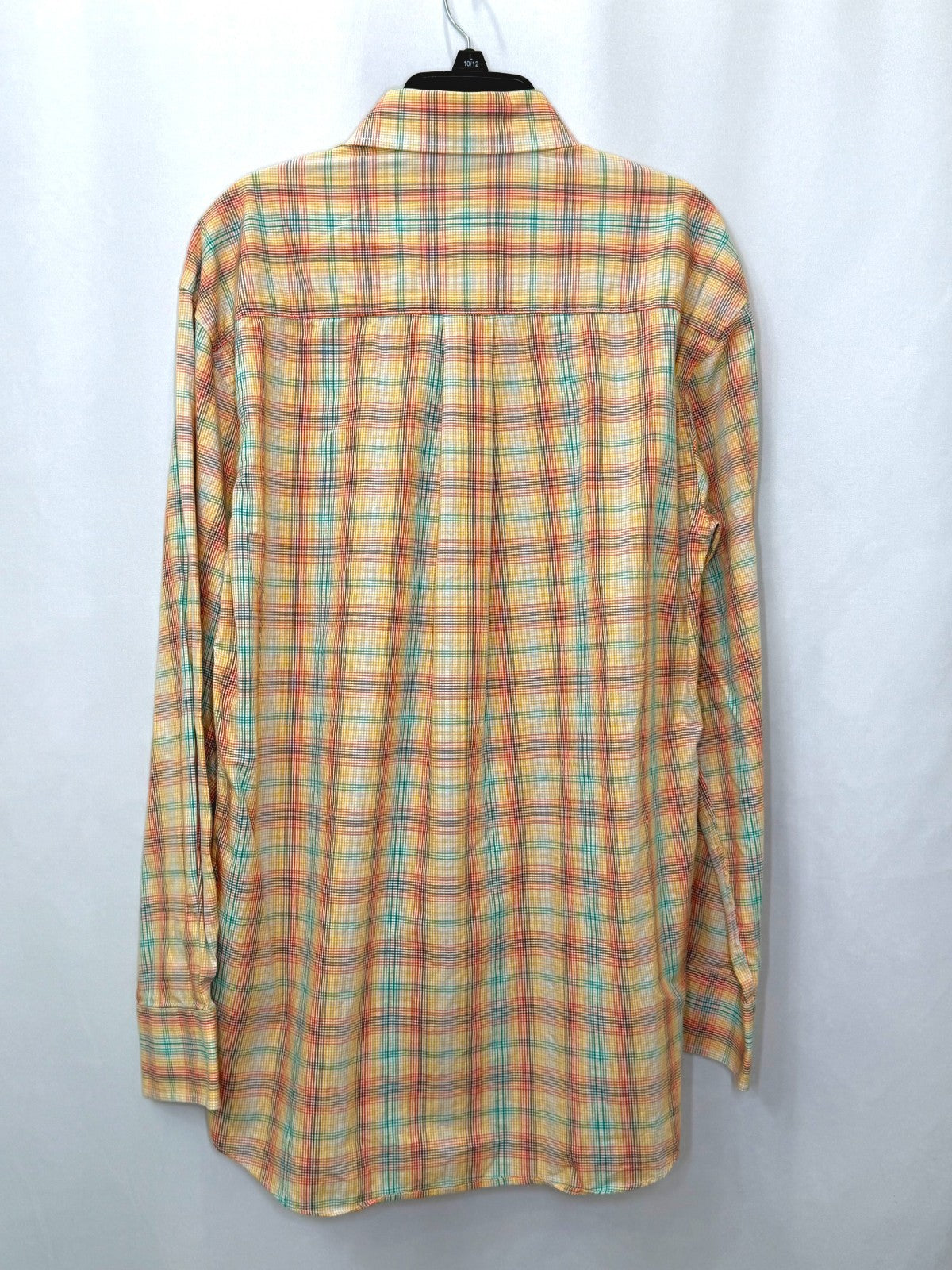 Alan Flusser Mens Long Sleeve Plaid Button Up Shirt Size S 100% Cotton