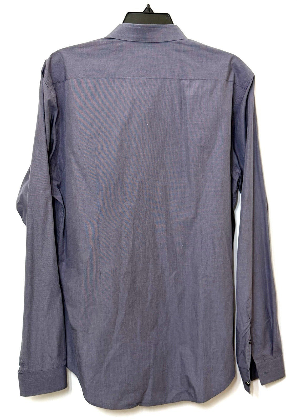 Black Tag By Zara Slim Fit Dress Shirt Men’s L Grey Micro Pindot Gingham