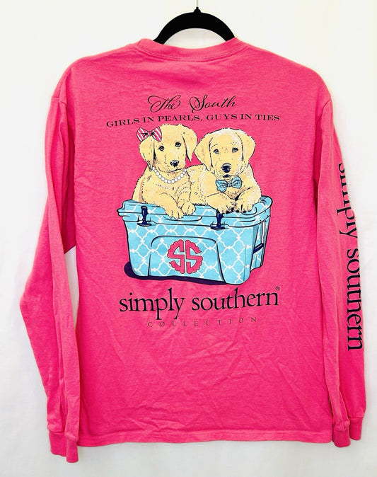 Simply Southern Girls In Pearls Guys In Ties Yellow Labs On Yeti - Medium