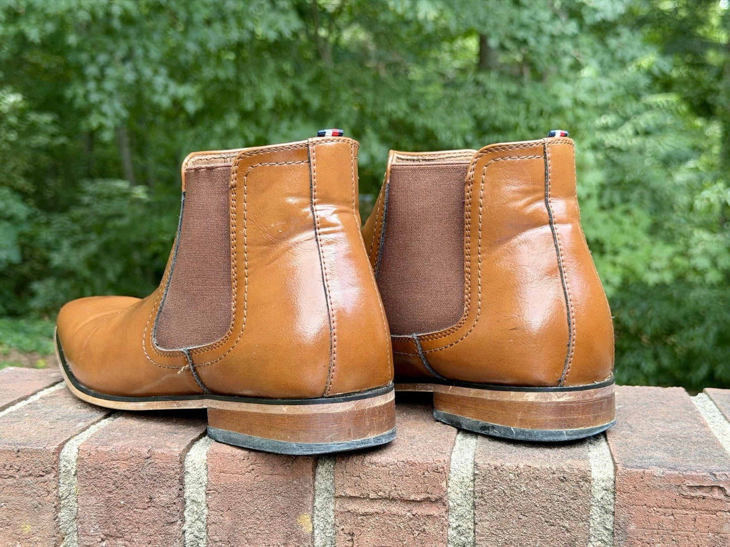 Tommy Hilfiger Men’s Chelsea Boots Tan Brown Leather Ankle Dress Shoes Size 11.5