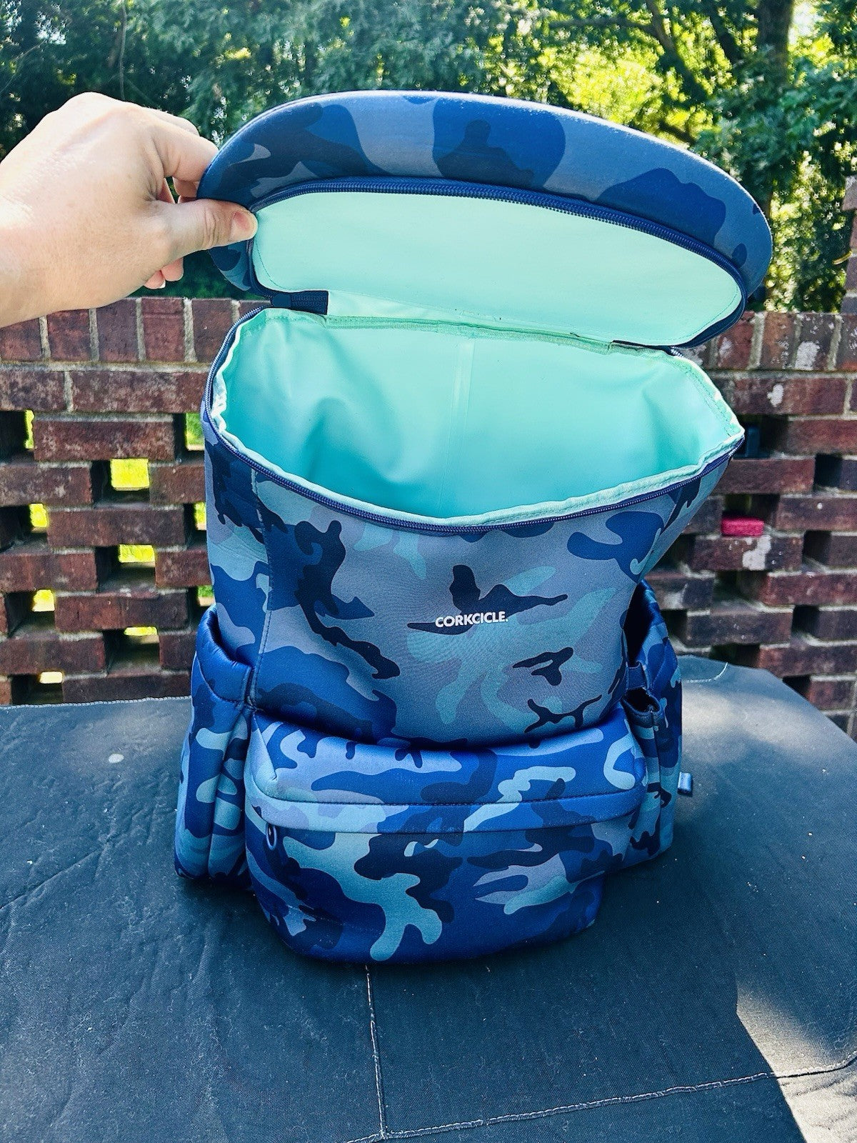 Corkcicle Lotus Backpack Cooler (Navy Camo) | Used Twice | $179 Retail | Clean!!