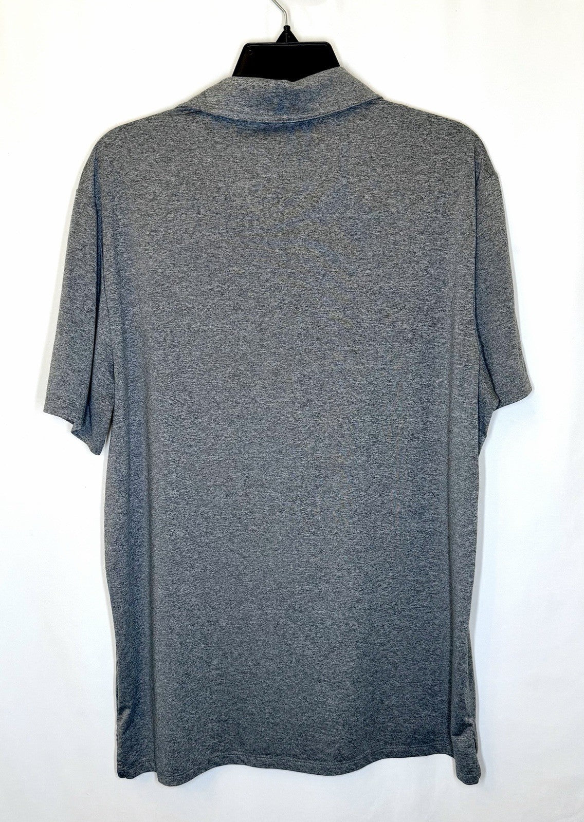 All in Motion Casual Polo Shirt Mens Large Gray Knit Short Sleeve Rayon Blend