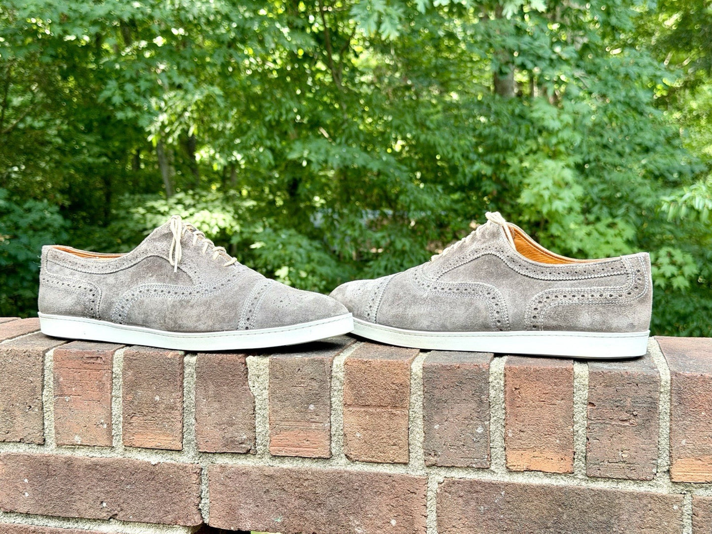 Allen Edmonds Strand Sneaker Grey Suede Men’s 12D Oxford Dress Shoes $300+ New
