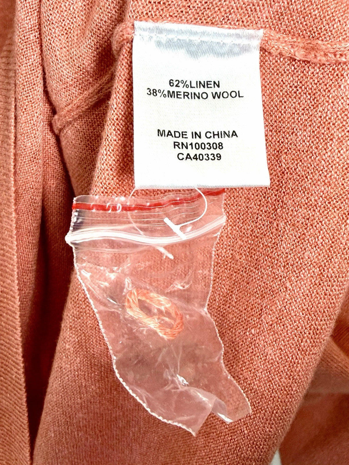 PETER MILLAR COLLECTION Men's L Crewneck Sweater Coral/Orange Luxury NWOT